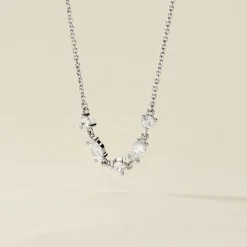 Collier Argent Blanc Shiny Nights Oxyde De Zirconium