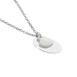 Collier Argent Blanc Tana Nacre