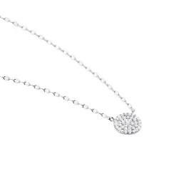 Collier Argent Blanc Turin Oxydes De Zirconium