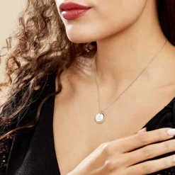 Collier Argent Blanc Vaodez