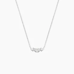 Collier Argent Blanc Winter Sweetness Oxyde De Zirconium