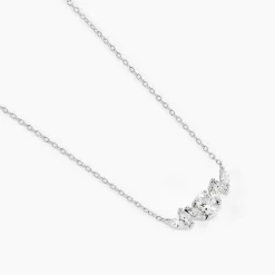 Collier Argent Blanc Winter Sweetness Oxyde De Zirconium