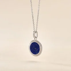 Collier Argent Blanc Zea Lapis Lazulis