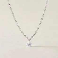 Collier Argent Constantin Argent Blanc Oxyde