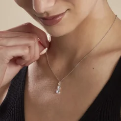 Collier Argent Constantin Argent Blanc Oxyde