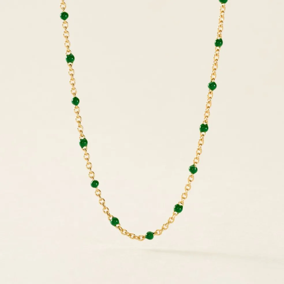 Collier Argent Dore Polka