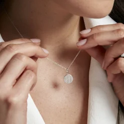 Collier Argent Eugenien Oxydes De Zirconium