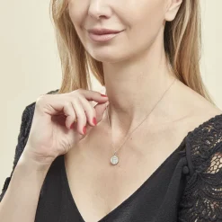 Collier Argent Eugenien Oxydes De Zirconium