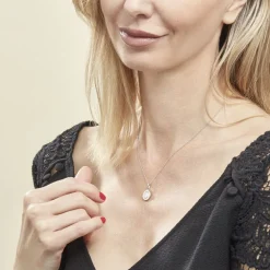 Collier Argent Eugenien Oxydes De Zirconium