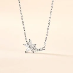 Collier Argent Florencio Oxydes De Zirconium