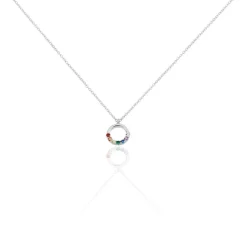 Collier Argent Giustino Oxydes De Zirconium