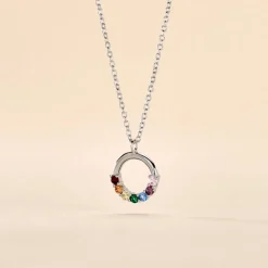 Collier Argent Giustino Oxydes De Zirconium