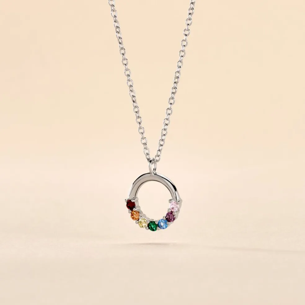 Collier Argent Giustino Oxydes De Zirconium