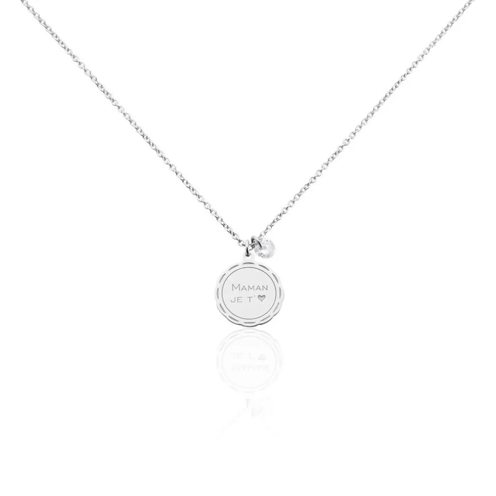 Collier Argent Glannon Oxyde De Zirconium