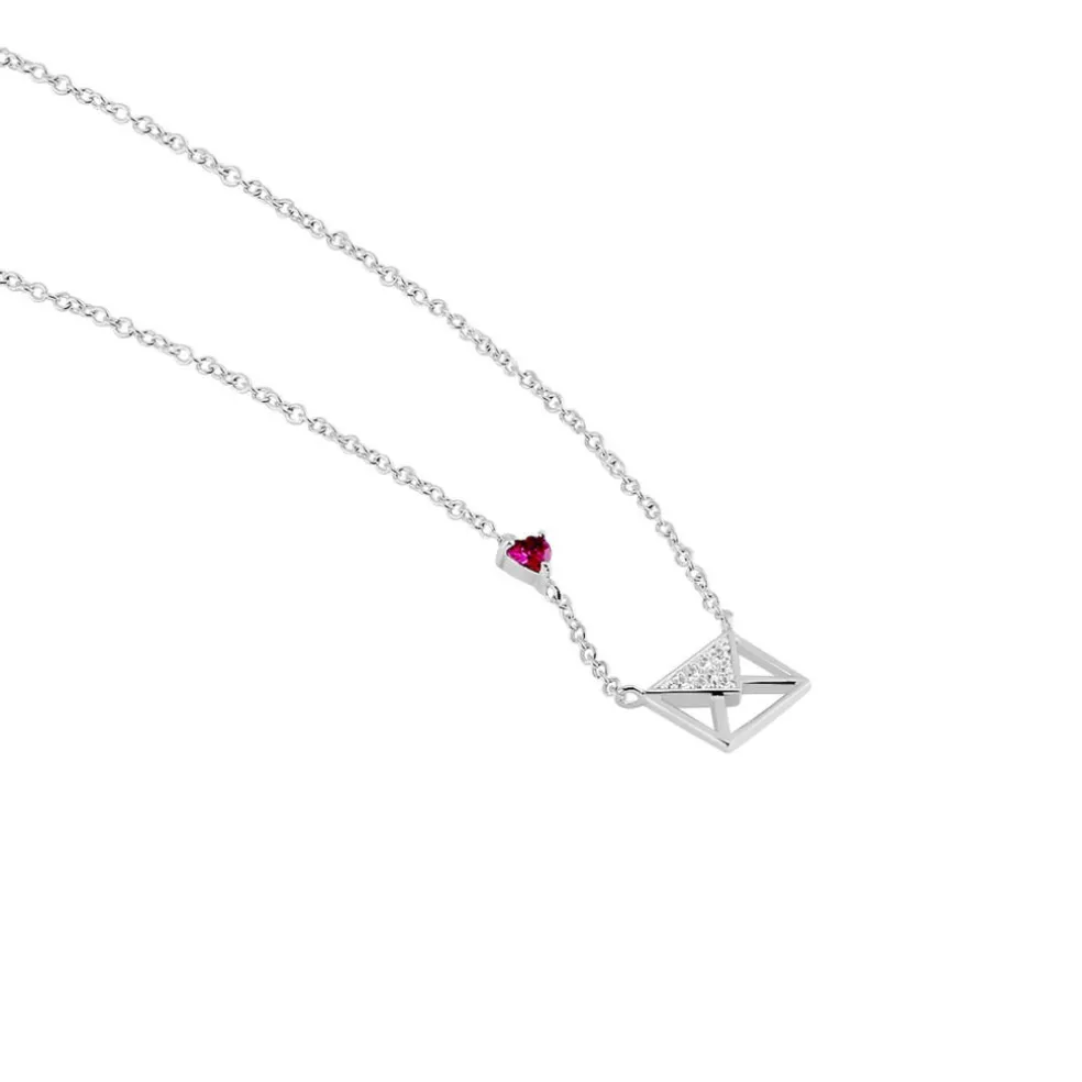 Collier Argent Gurvana Oxydes De Zirconium