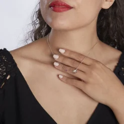 Collier Argent Gurvana Oxydes De Zirconium