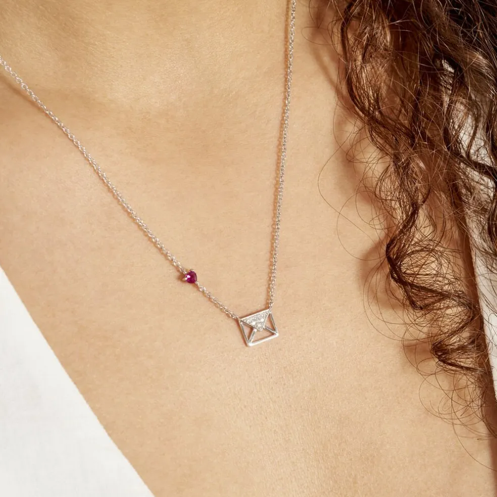 Collier Argent Gurvana Oxydes De Zirconium