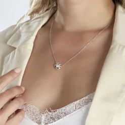 Collier Argent Gweltaz Oxydes De Zirconium