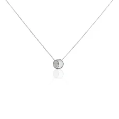 Collier Argent Haile Oxydes De Zirconium
