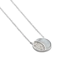 Collier Argent Haile Oxydes De Zirconium