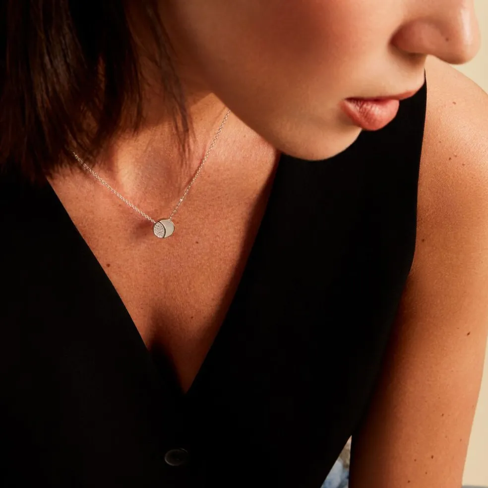 Collier Argent Haile Oxydes De Zirconium