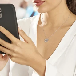 Collier Argent Helenius Oxydes De Zirconium