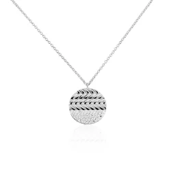 Collier Argent Henrick Oxydes De Zirconium
