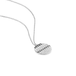 Collier Argent Henrick Oxydes De Zirconium