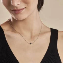 Collier Argent Laldilon Oxydes De Zirconium