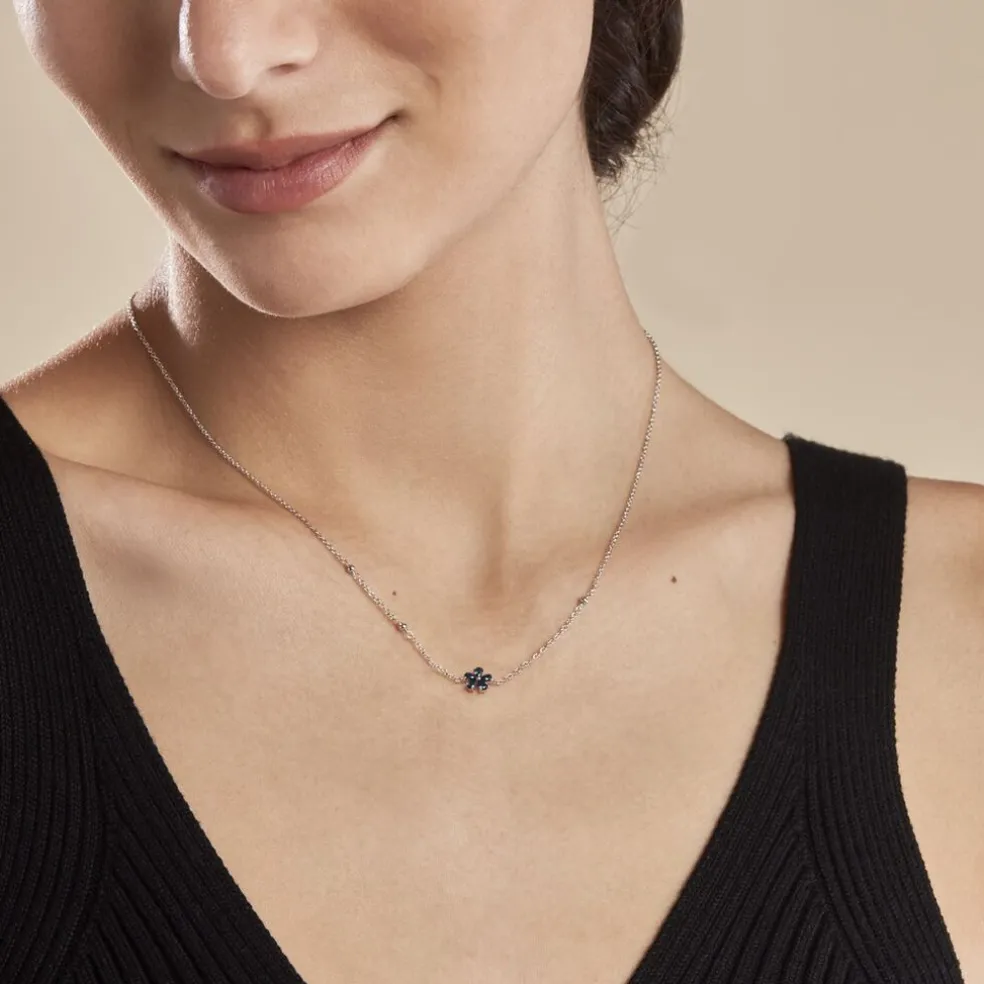 Collier Argent Laldilon Oxydes De Zirconium