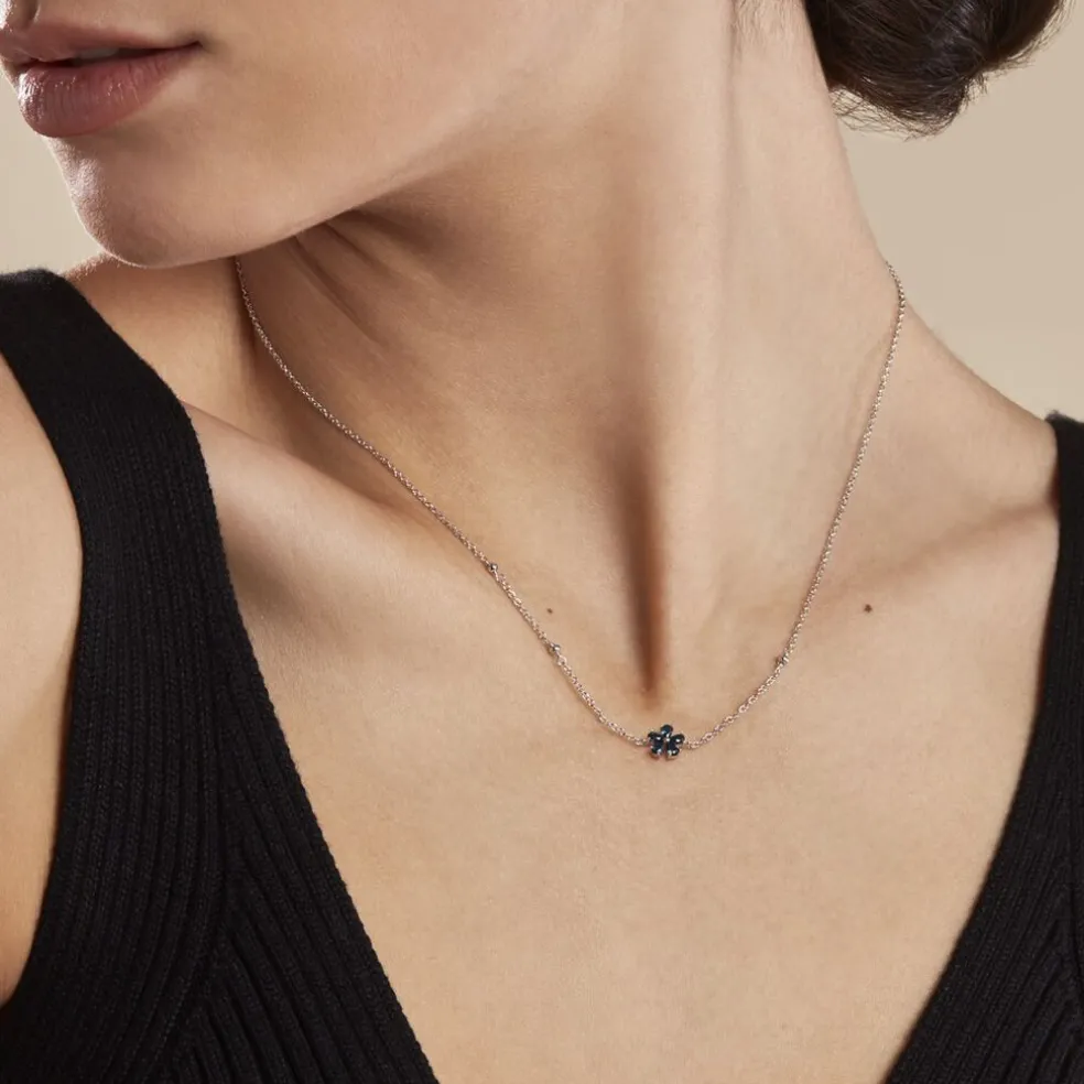 Collier Argent Laldilon Oxydes De Zirconium