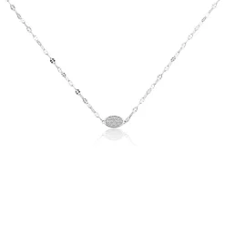 Collier Argent Lars Oxyde De Zirconium