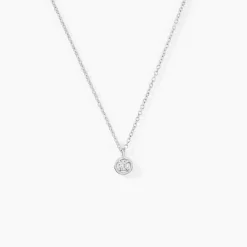 Collier Argent Laureto Oxydes De Zirconium
