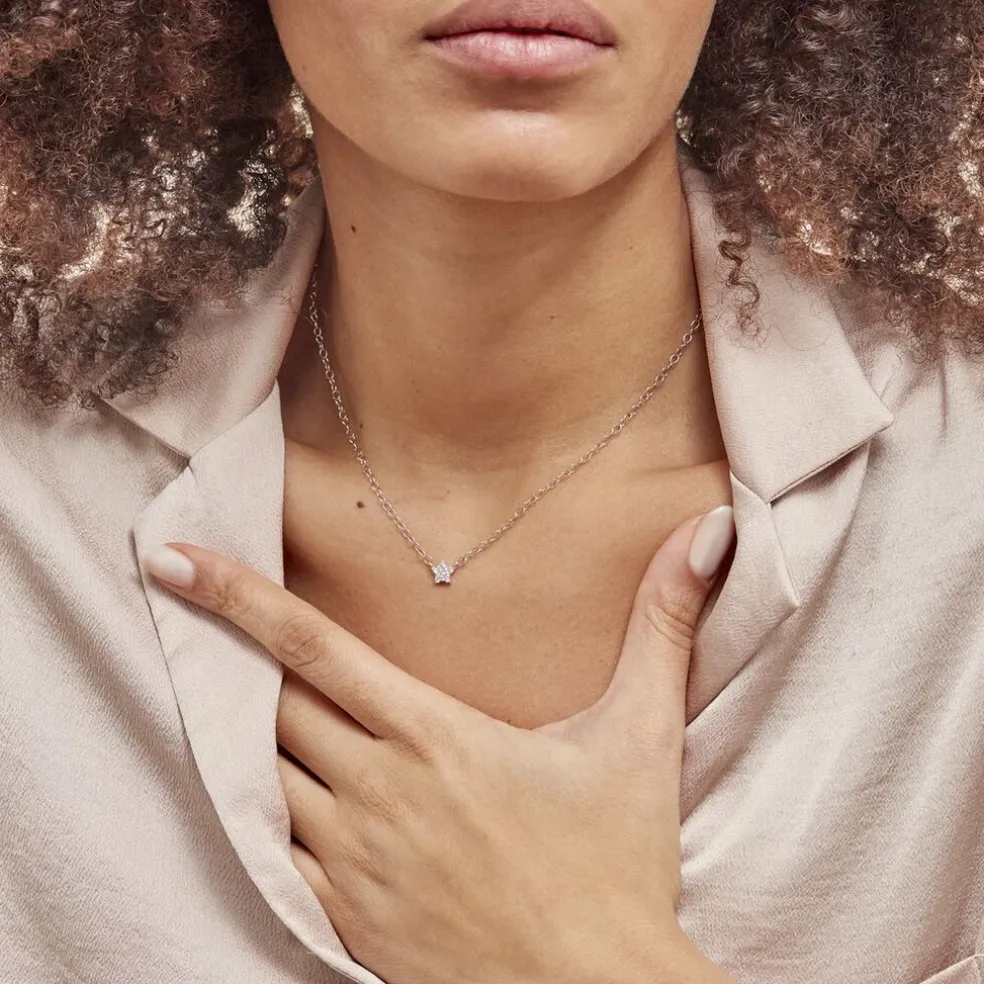 Collier Argent Magilos Oxydes De Zirconium