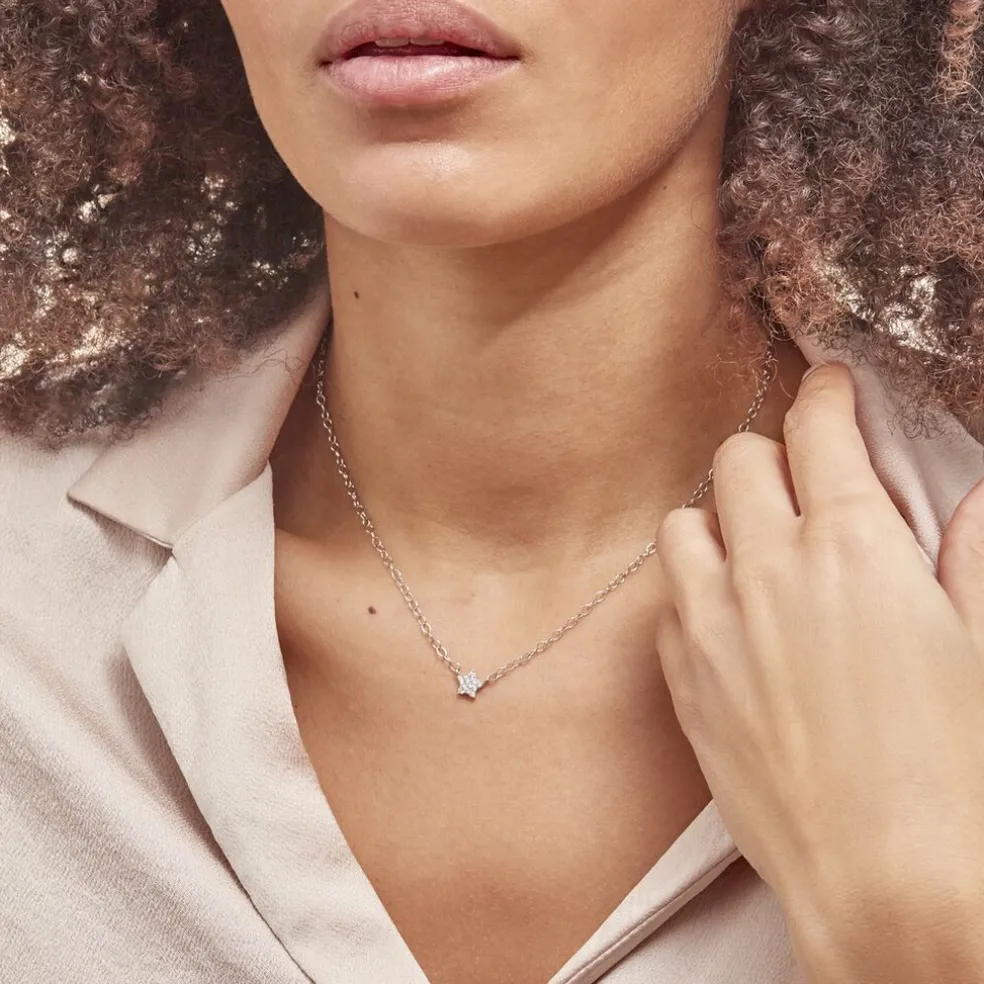 Collier Argent Magilos Oxydes De Zirconium