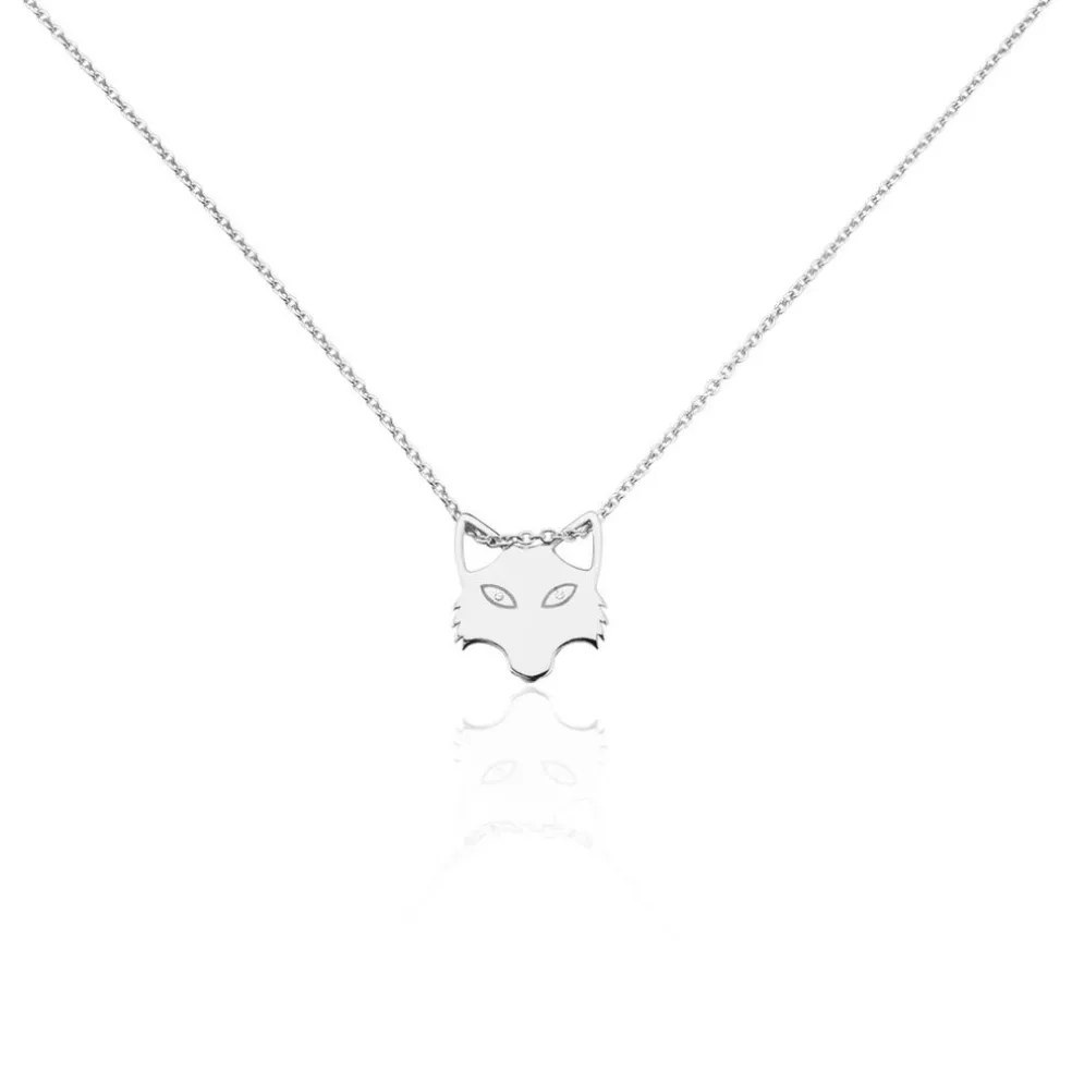 Collier Argent Mechtelt Oxydes De Zirconium