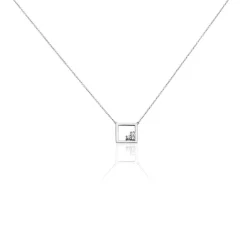 Collier Argent Mettild Oxydes De Zirconium