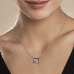 Collier Argent Mettild Oxydes De Zirconium