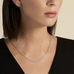 Collier Argent Polka