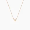 Collier Argent Rose Anne-lise Oxyde De Zirconium
