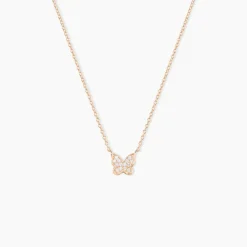 Collier Argent Rose Anne-lise Oxyde De Zirconium