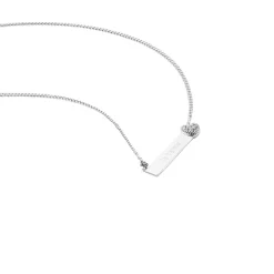 Collier Argent Rosule Oxydes De Zirconium