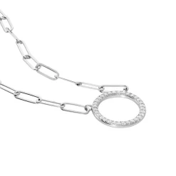 Collier Argent Sadoc Oxydes De Zirconium