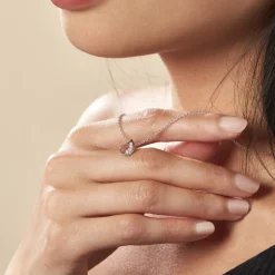 Collier Argent Sylvan Oxydes De Zirconium