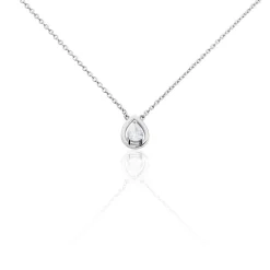 Collier Argent Temusio Oxydes De Zirconium