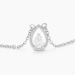 Collier Argent Temusio Oxydes De Zirconium