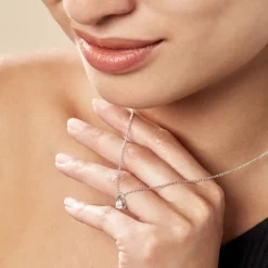 Collier Argent Temusio Oxydes De Zirconium