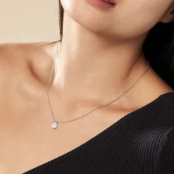 Collier Argent Tricoria Oxydes De Zirconium