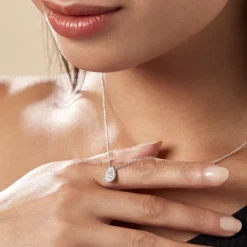 Collier Argent Tricoria Oxydes De Zirconium