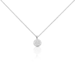 Collier Argent Victorin Oxydes De Zirconium